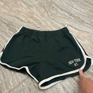 Brandy Melville Dark Green Athletic Shorts